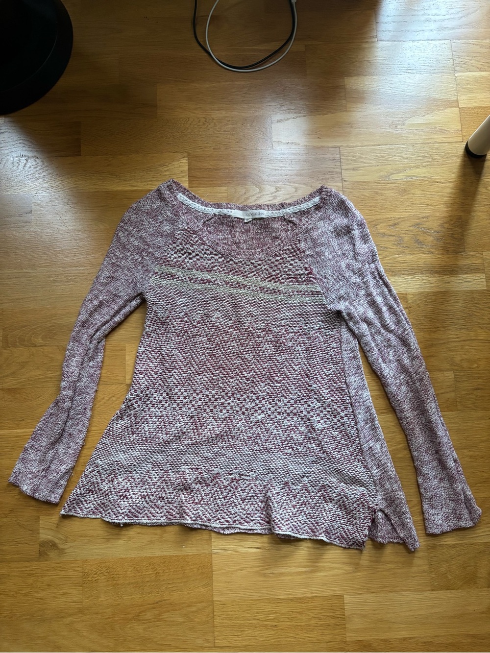 Rewind Pink Knit Scoop Neck Sweater